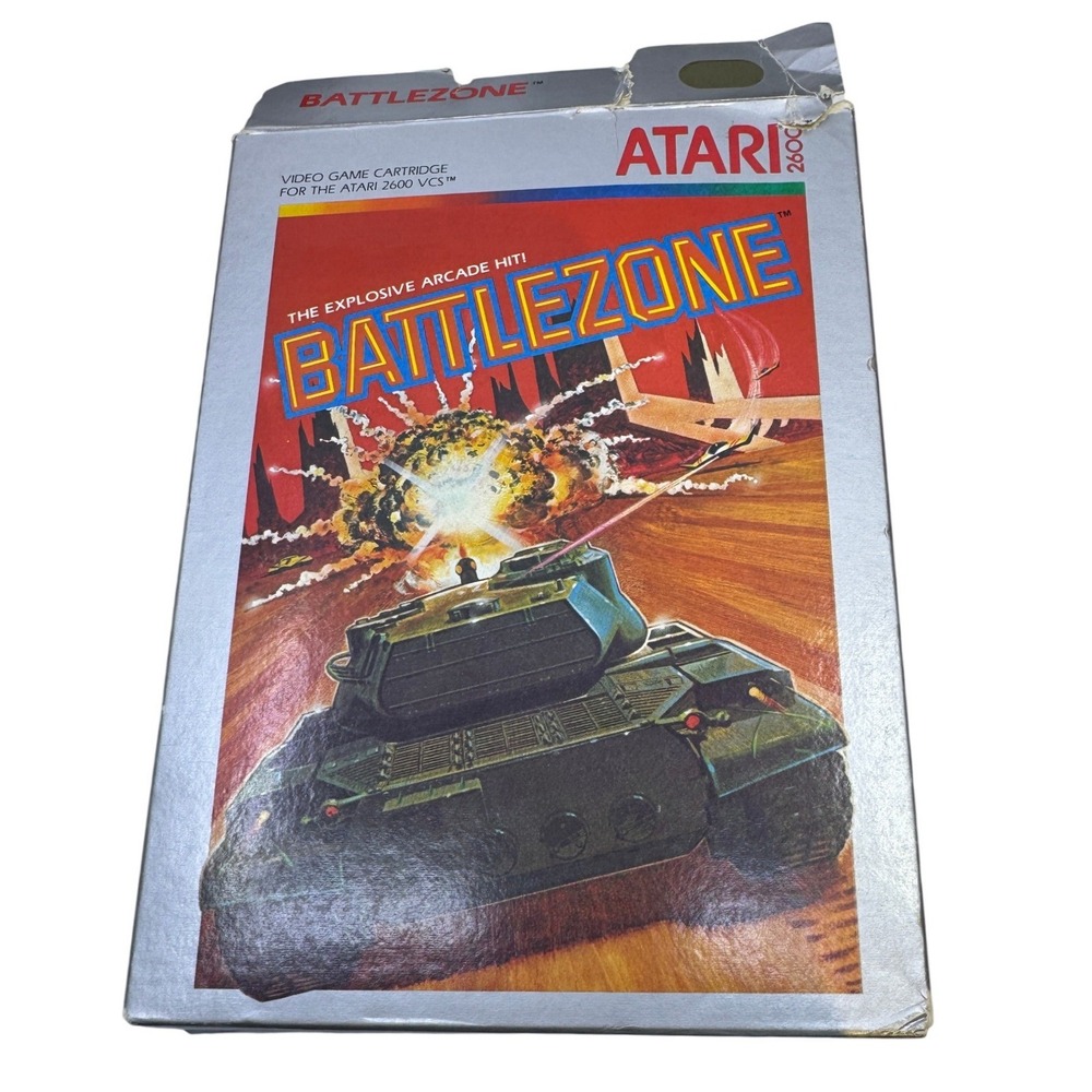 Battlezone Atari 2600 Video Game Cartridge 2681 Silver Box 1983